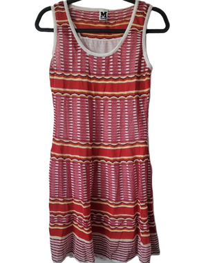 NEW MISSONI Sleeveless Knit Mini Dress Colorful Pattern Size 6US